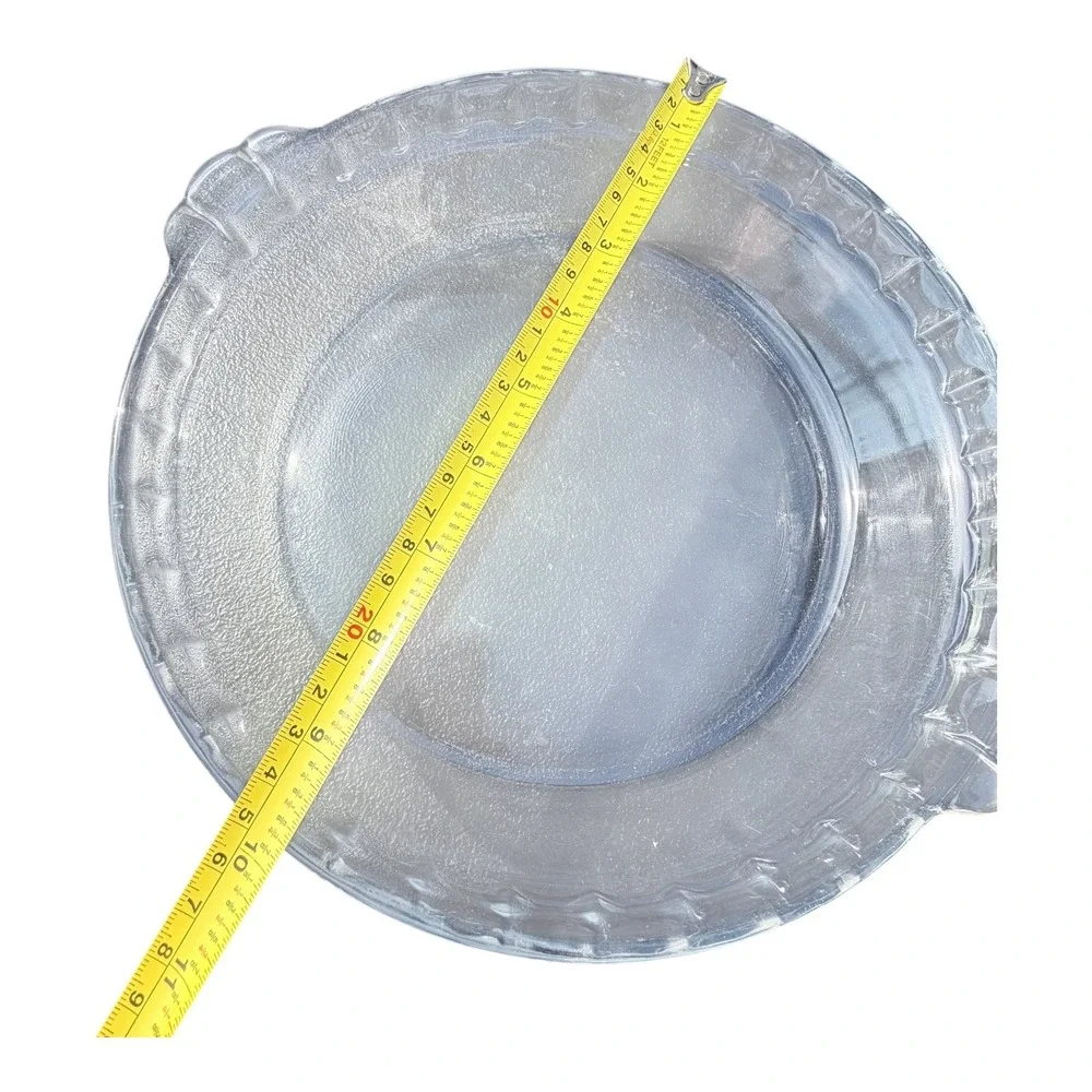 Pyrex 209 Clear Glass Pie Plate Dish 10‎ Inch Fluted Edge Handles 23cm